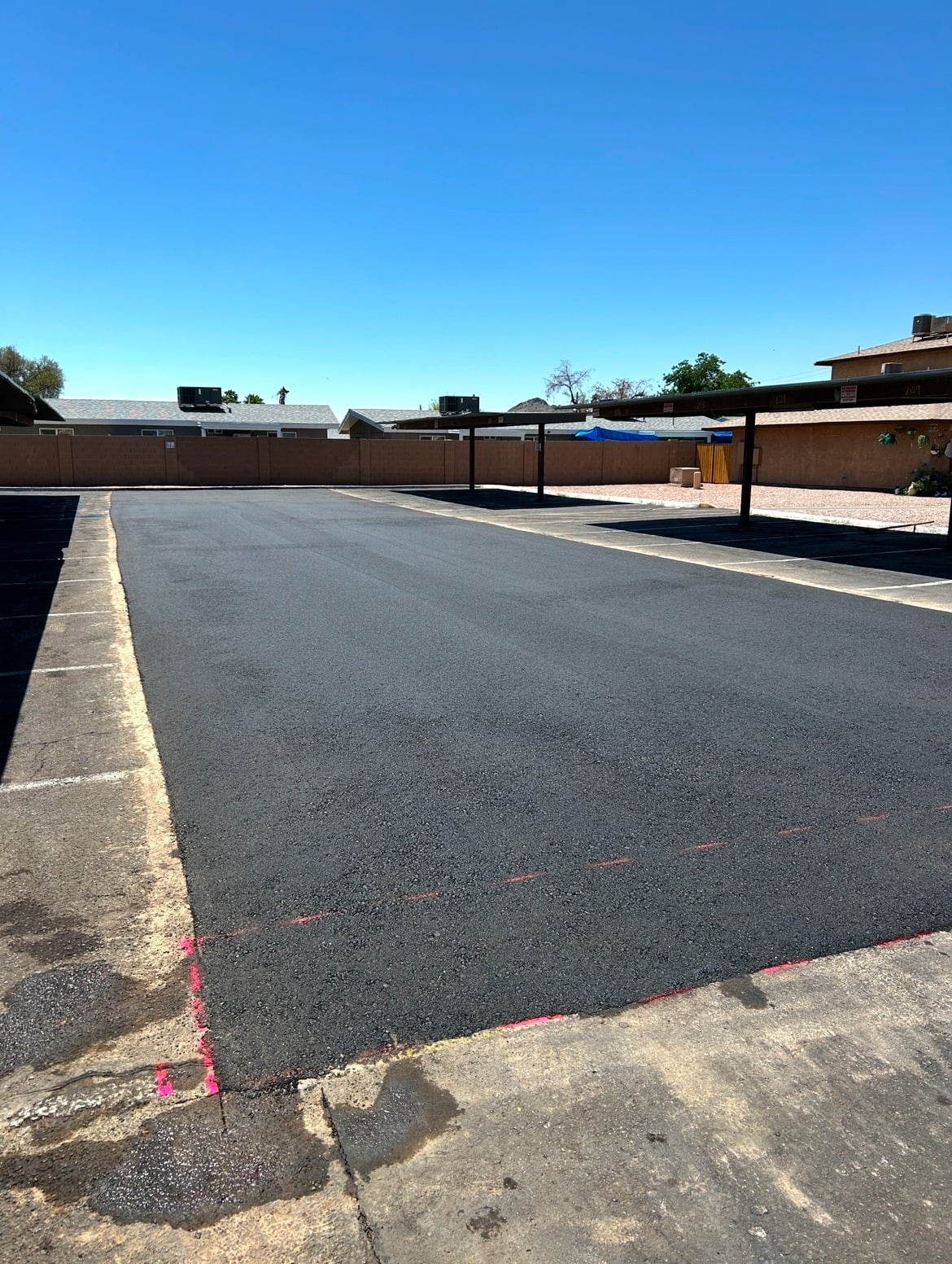 Parking area at Aire Libre Apartment Homes.